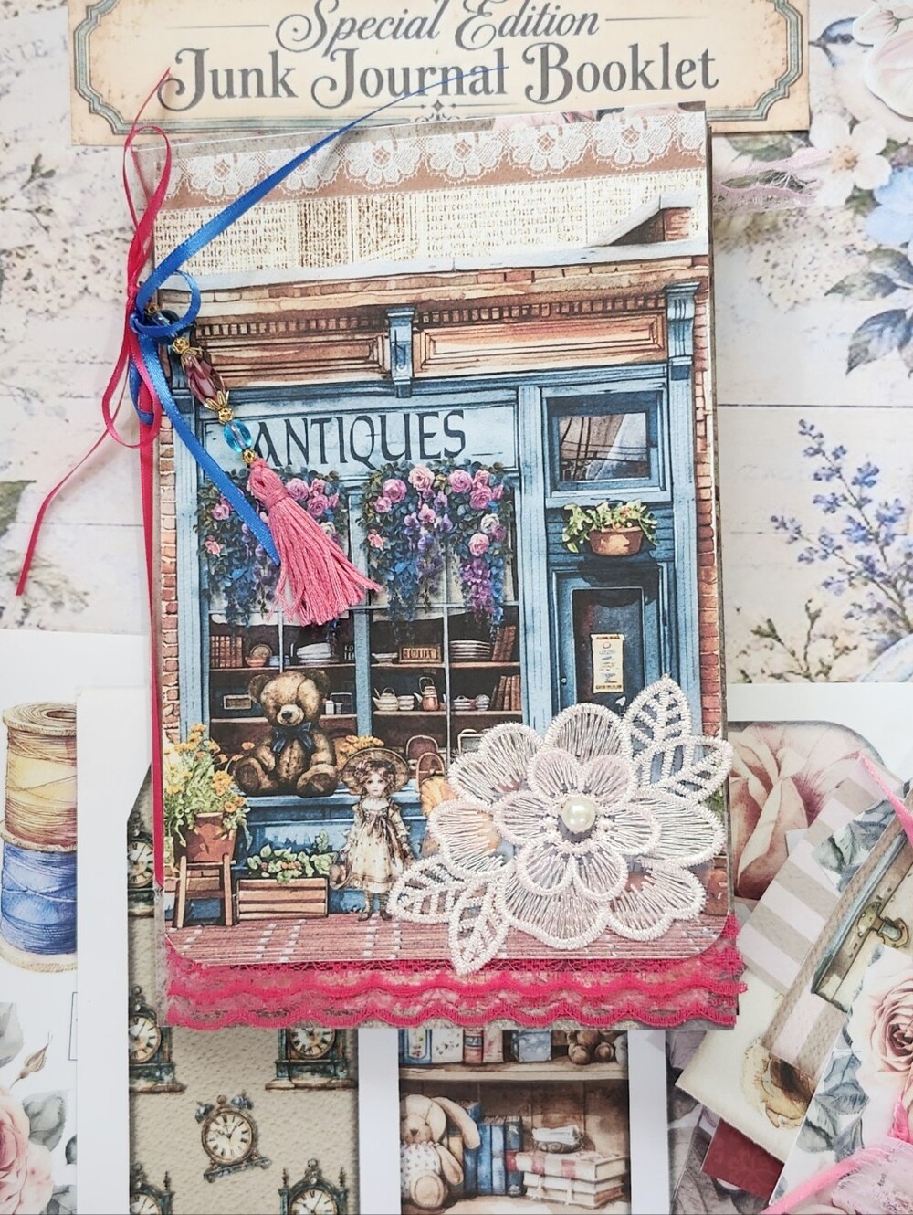 SPECIAL EDITION HANDMADE JUNK JOURNAL BOOKLET Ephemera & Extras